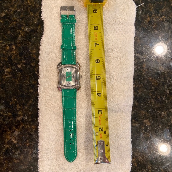 Burgi Watch, green leather band. NEVER WORN! - Picture 6 of 6